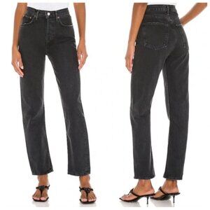Agolde Black Straight Leg Jeans